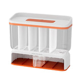 Maxbell 10L Dispenser Storage Box Grains Rice Container Dry Food Wall Mounted Orange