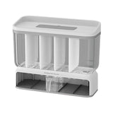 Maxbell 10L Dispenser Storage Box Grains Rice Container Dry Food Wall Mounted Grey