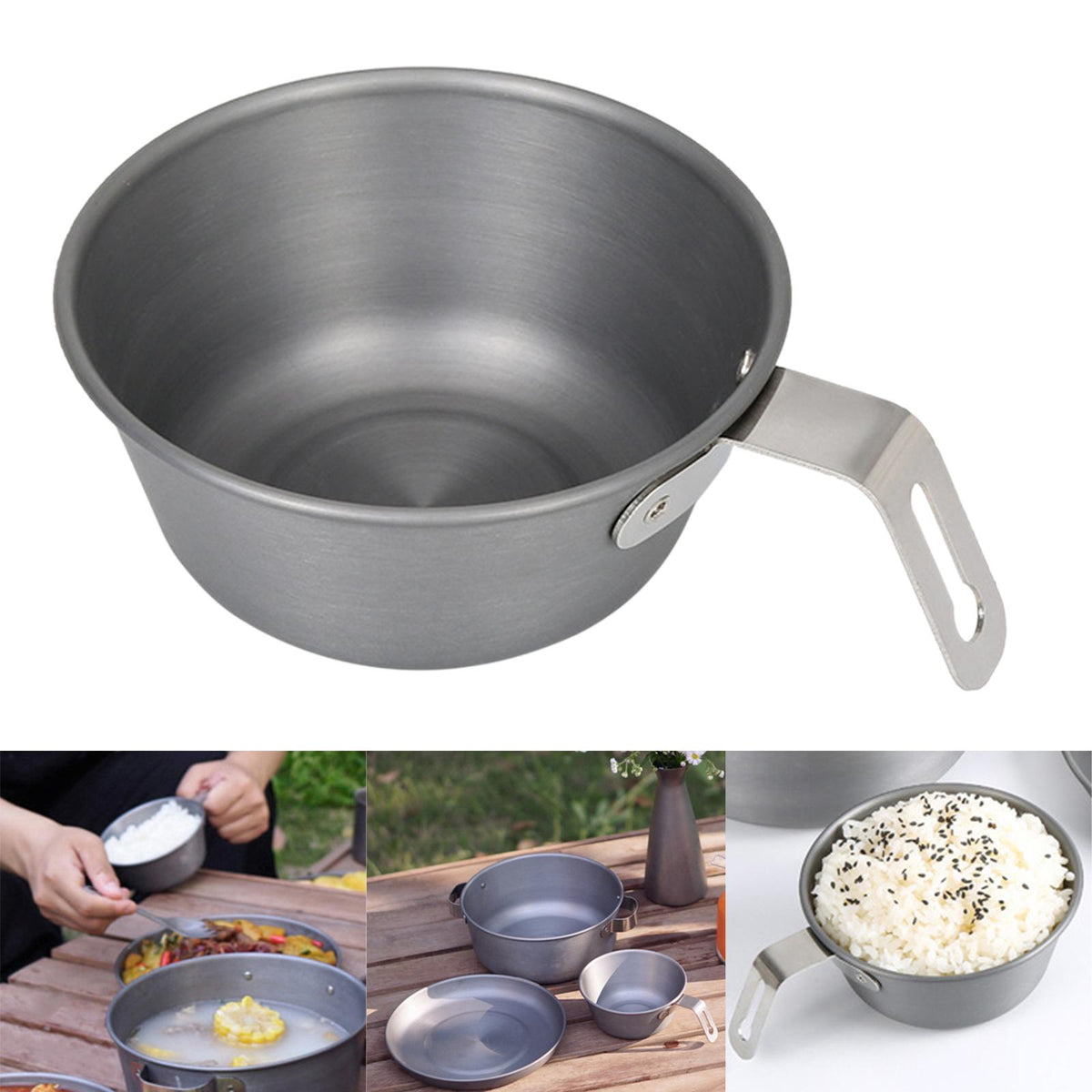 Maxbell Travel Camping Cookware Reusable for Camping Kitchen Fishing Dish Bowl