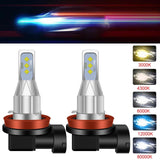 Maxbell 2 Pieces LED Lamp Bulbs Plug and Play Mini DC 12V Fits for Car Spare Parts H8 H11