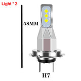 Maxbell 2 Pieces LED Lamp Bulbs Plug and Play Mini DC 12V Fits for Car Spare Parts H7