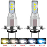 Maxbell 2 Pieces LED Lamp Bulbs Plug and Play Mini DC 12V Fits for Car Spare Parts H7