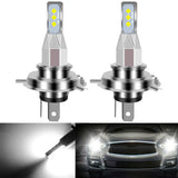 Maxbell 2 Pieces LED Lamp Bulbs Plug and Play Mini DC 12V Fits for Car Spare Parts H4