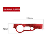 Maxbell Carbon Fiber Headlight Switch Panel Decoration Trim for Challenger 15-20 Red