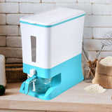 Maxbell Household Cereal Dispenser Bucket Dry Food Fruit Storage Box Rice Dispenser Light Blue