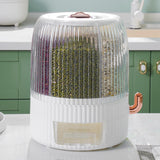 Maxbell Multi Rice Storage Container Easy Control Measurements for Countertop Pantry  Intellectual White