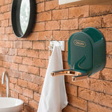 Maxbell Collapsible Hair Dryer Holder Wall Mounted for Shower Room Kitchen Storage green