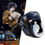 Maxbell Boxing Head Guard Muaythai Martial Removable Synthetic Karate for Training Dark Blue M