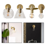 Maxbell Nordic Glass Ball Wall Lamp Sconce Gold Wall Lights Fixtures for Staircase A