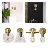 Maxbell Nordic Glass Ball Wall Lamp Sconce Gold Wall Lights Fixtures for Staircase A