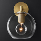 Maxbell Nordic Glass Ball Wall Lamp Sconce Gold Wall Lights Fixtures for Staircase B