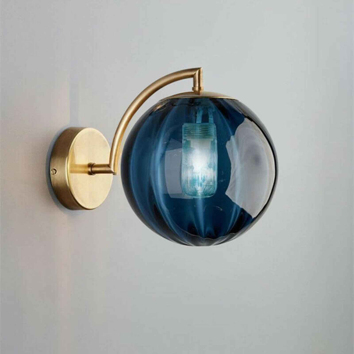 Maxbell Nordic Ball Wall Lamp Bedside Lamp Dining Room Staircase Bedside  Blue