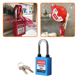 Maxbell Lockout Tagout Locks Safety Padlocksteel Shackle Lightweight Blue