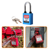 Maxbell Lockout Tagout Locks Safety Padlocksteel Shackle Lightweight Blue