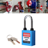 Maxbell Lockout Tagout Locks Safety Padlocksteel Shackle Lightweight Blue