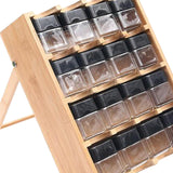 Maxbell Spice Rack Tiered Free Standing for Cabinet Countertop 16 Grids with Jars