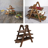 Maxbell 3 Layer Fruit Basket Vegetables Stand Classic for Kitchen Snack Tung Wood