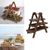 Maxbell 3 Layer Fruit Basket Vegetables Stand Classic for Kitchen Snack Tung Wood