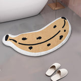 Maxbell Bath Mat Soft Non Slip Front Door Mat Shower Mat Water Absorbent Area Rug Banana