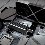 Maxbell Heat Sink Heatsink with Silicone Pad Cooling Cooler Radiator for M.2 2280 Black