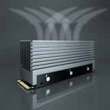 Maxbell Heat Sink Heatsink with Silicone Pad Cooling Cooler Radiator for M.2 2280 Black