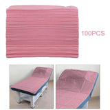 Maxbell 100x Soft Disposable Bed Sheet Waterproof for Salon SPA  Pink no Hole