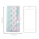 Maxbell 5 Pairs Contact Lens Storage Case Organizer L R Caps for Girls Pink White