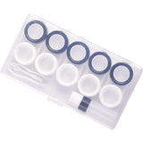 Maxbell 5 Pairs Contact Lens Storage Case Organizer L R Caps for Girls Black White