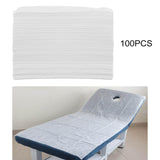 Maxbell 100x Soft Disposable Bed Sheet Waterproof for Salon SPA  White with Hole