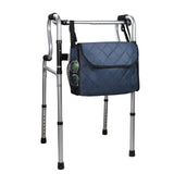 Maxbell Wheelchair Bag Storage Pouch Tote for Travel Rollator Seniors Dark Blue