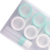 Maxbell 5 Pairs Contact Lens Storage Case Organizer L R Caps for Girls Green White