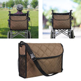 Maxbell Wheelchair Bag Storage Pouch Tote for Travel Rollator Seniors Coffee