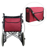 Maxbell Wheelchair Bag Storage Pouch Tote for Travel Rollator Seniors Burgundy