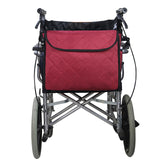 Maxbell Wheelchair Bag Storage Pouch Tote for Travel Rollator Seniors Burgundy