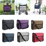 Maxbell Wheelchair Bag Storage Pouch Tote for Travel Rollator Seniors Purple