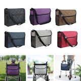 Maxbell Wheelchair Bag Storage Pouch Tote for Travel Rollator Seniors Purple