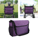 Maxbell Wheelchair Bag Storage Pouch Tote for Travel Rollator Seniors Purple