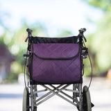 Maxbell Wheelchair Bag Storage Pouch Tote for Travel Rollator Seniors Purple