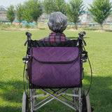 Maxbell Wheelchair Bag Storage Pouch Tote for Travel Rollator Seniors Purple