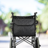 Maxbell Wheelchair Bag Storage Pouch Tote for Travel Rollator Seniors Black