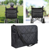 Maxbell Wheelchair Bag Storage Pouch Tote for Travel Rollator Seniors Black