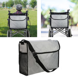 Maxbell Wheelchair Bag Storage Pouch Tote for Travel Rollator Seniors Grey