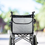 Maxbell Wheelchair Bag Storage Pouch Tote for Travel Rollator Seniors Grey