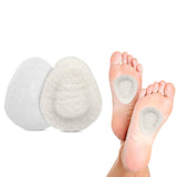 Maxbell 2Pcs Soft Metatarsal Felt Pads 1/4" Thick Sole Support Reduce Pressure White