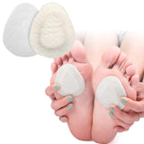 Maxbell 2Pcs Soft Metatarsal Felt Pads 1/4" Thick Sole Support Reduce Pressure White