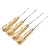 Maxbell 4Pcs Sewing Awl with Copper Handle Shoes Repair Canvas Sewing Tools Tool Kit