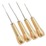 Maxbell 4Pcs Sewing Awl with Copper Handle Shoes Repair Canvas Sewing Tools Tool Kit