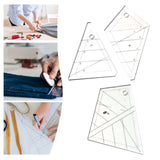 Maxbell 3Pcs Clear Patchwork Quilting Ruler Multifunctional DIY Sewing Supplies