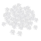 Maxbell 100 Pieces Bobbin Clamp Clips Holder Transparent for Thread Organizing