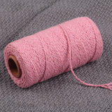 Maxbell Twisted Cotton Rope Soft Bag String Beading Braided Rope Craft Pink